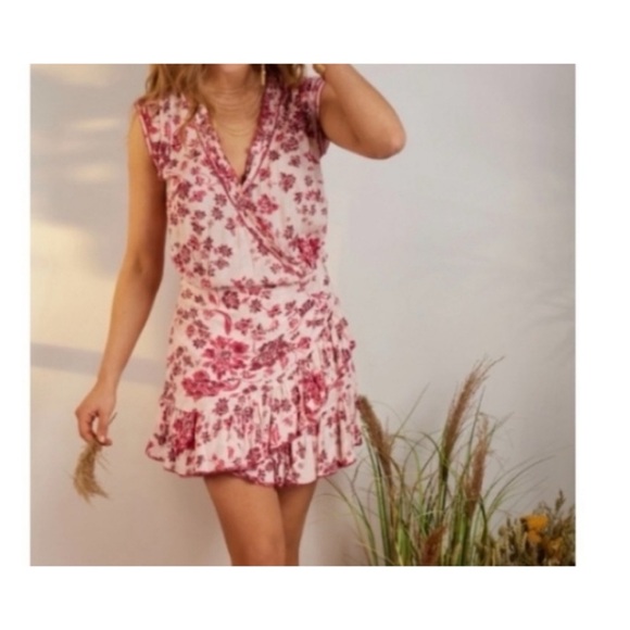 POUPETTE ST BARTH Estelle Wrap Around Mini Dress | L - Picture 3 of 11